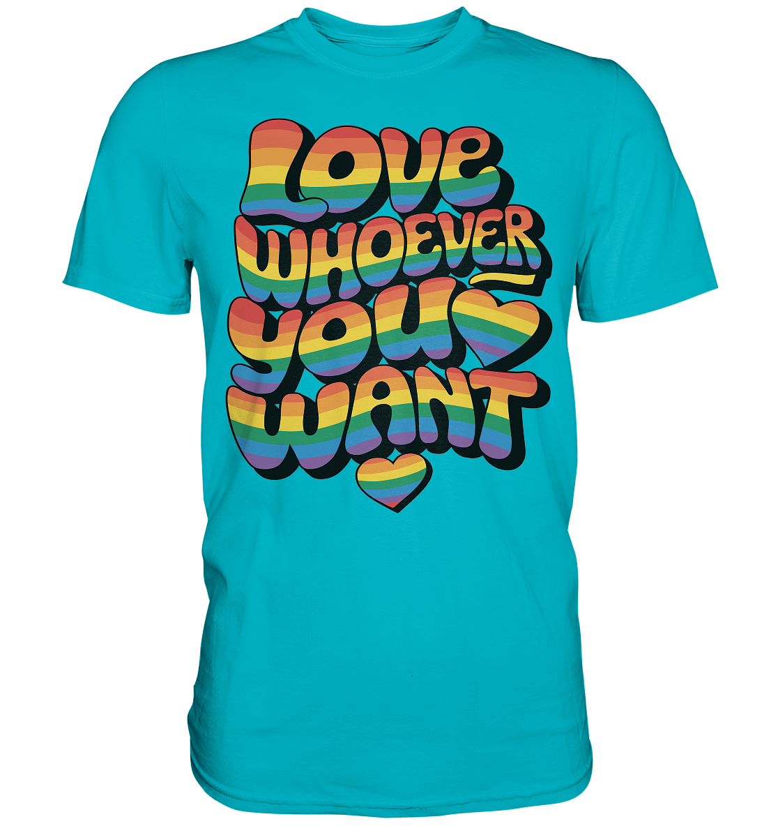 "Love whoever you want" – LGBTQ-Design - Premium Shirt