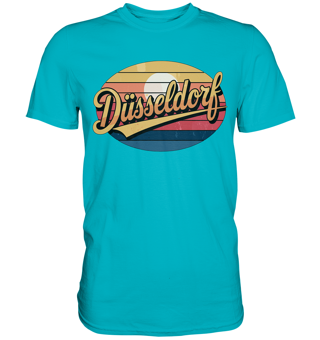 Düsseldorf Logo Retro – Stilvolle Nostalgie trifft modernen Look - Premium Shirt