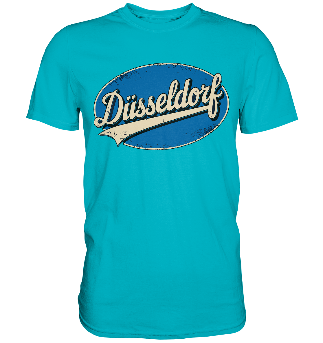 Düsseldorf Logo Retro – Stilvolle Nostalgie trifft modernen Look - Premium Shirt