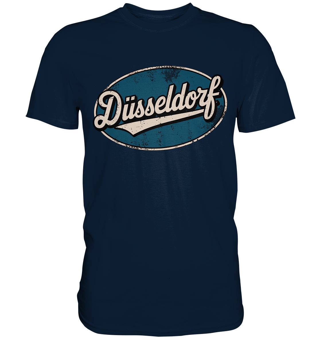 Düsseldorf Logo Retro – Stilvolle Nostalgie trifft modernen Look - Premium Shirt