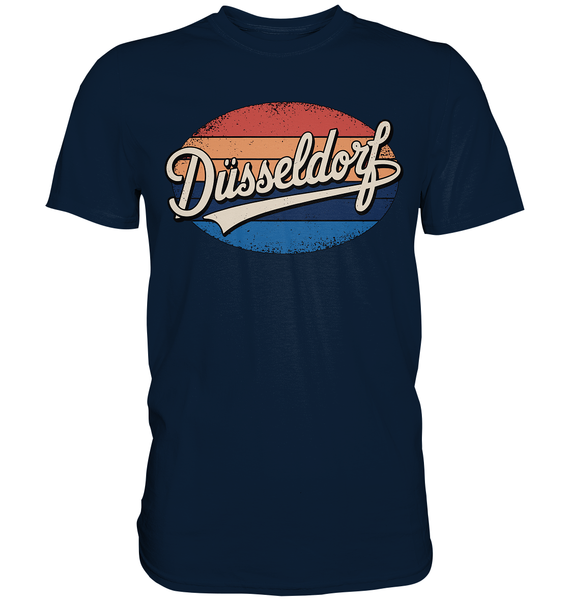 Düsseldorf Logo Retro – Stilvolle Nostalgie trifft modernen Look - Premium Shirt