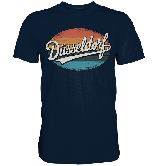 Düsseldorf Logo Retro – Stilvolle Nostalgie trifft modernen Look - Premium Shirt