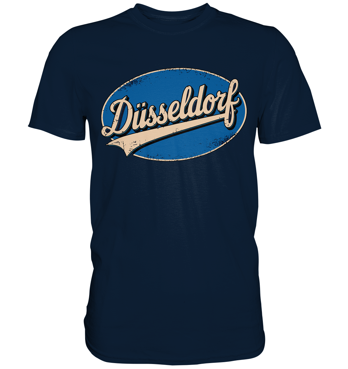 Düsseldorf Logo Retro – Stilvolle Nostalgie trifft modernen Look - Premium Shirt
