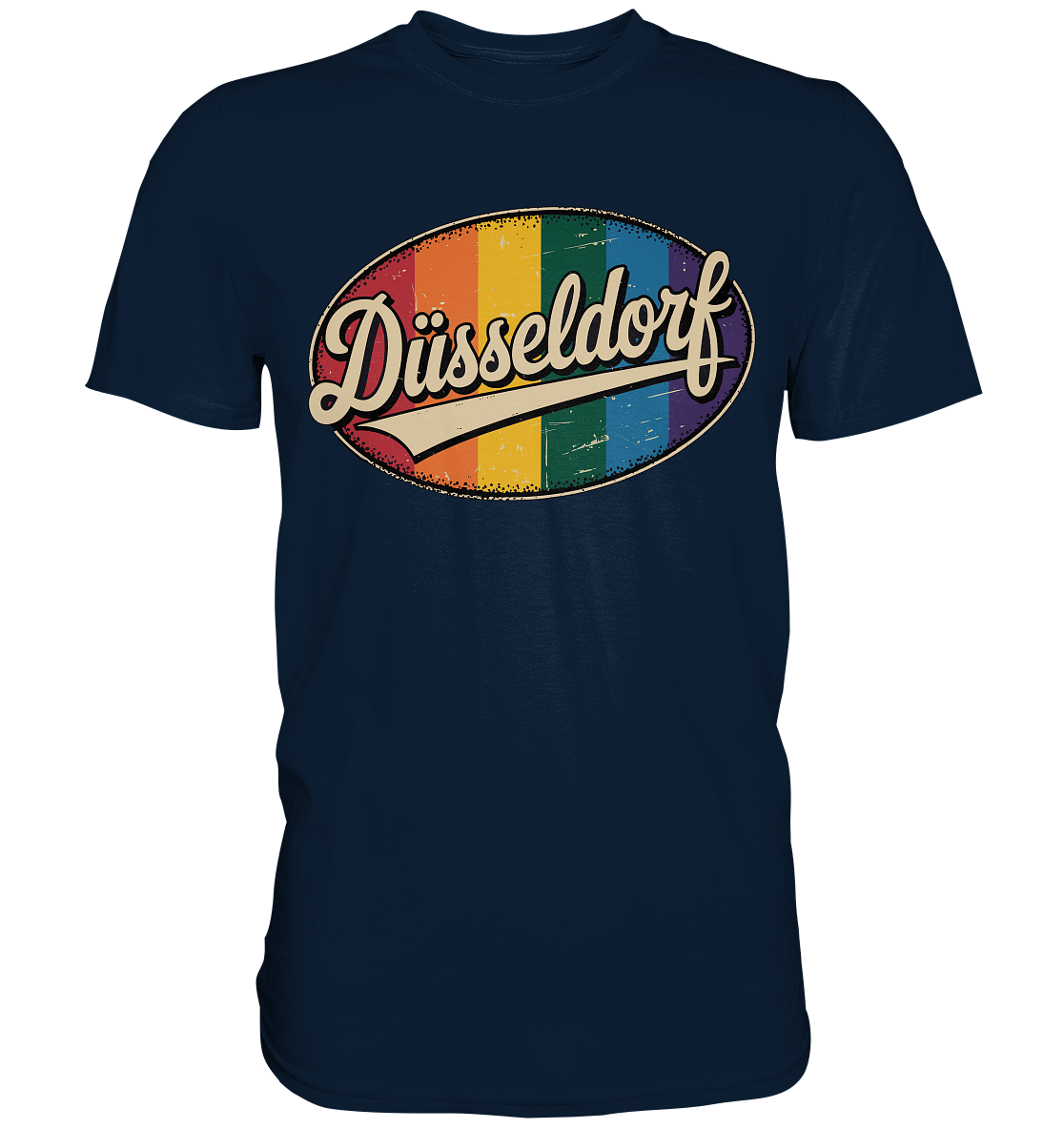 Düsseldorf Logo Retro – LGBTQ Style - Premium Shirt