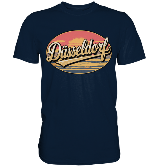 Düsseldorf Logo Retro – Stilvolle Nostalgie trifft modernen Look - Premium Shirt
