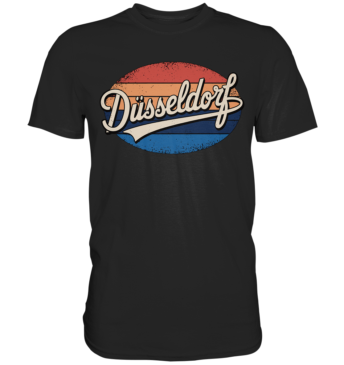 Düsseldorf Logo Retro – Stilvolle Nostalgie trifft modernen Look - Premium Shirt