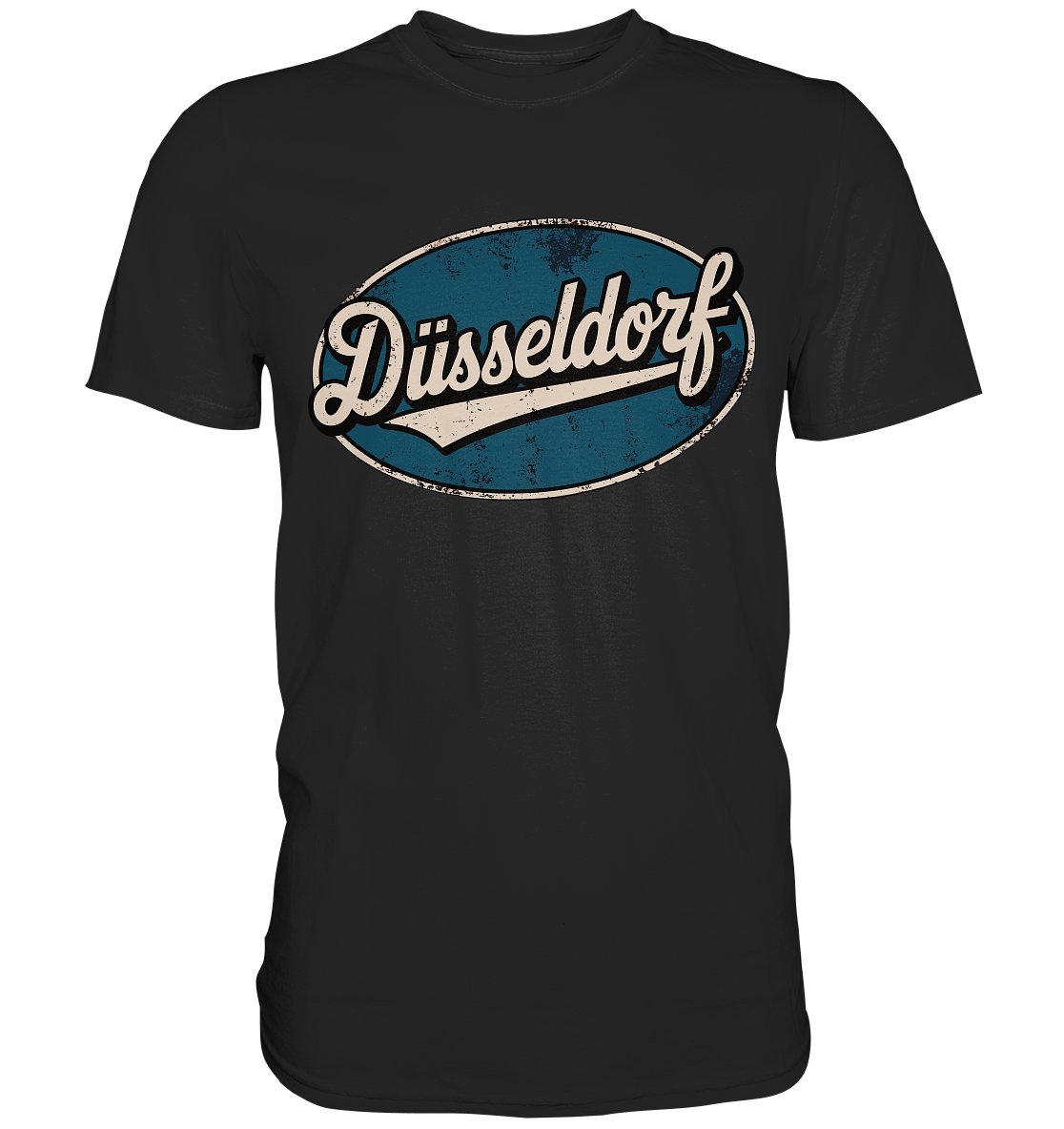 Düsseldorf Logo Retro – Stilvolle Nostalgie trifft modernen Look - Premium Shirt