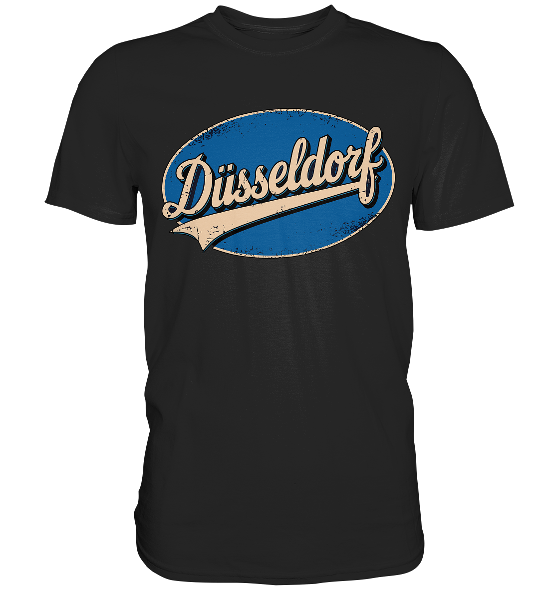 Düsseldorf Logo Retro – Stilvolle Nostalgie trifft modernen Look - Premium Shirt