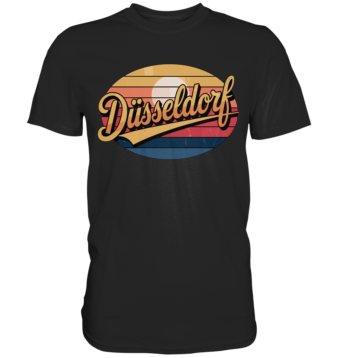 Düsseldorf Logo Retro – Stilvolle Nostalgie trifft modernen Look - Premium Shirt