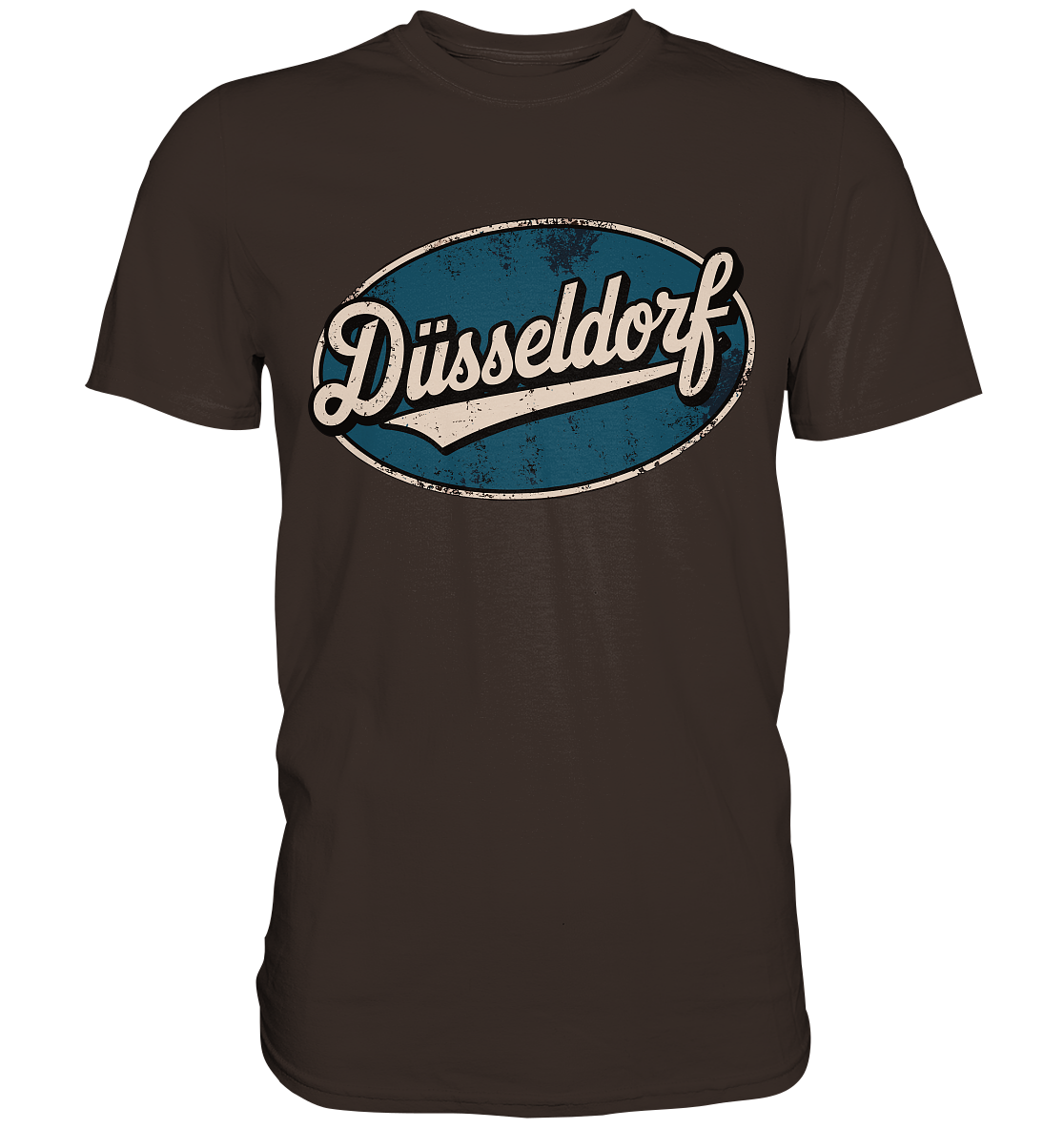 Düsseldorf Logo Retro – Stilvolle Nostalgie trifft modernen Look - Premium Shirt