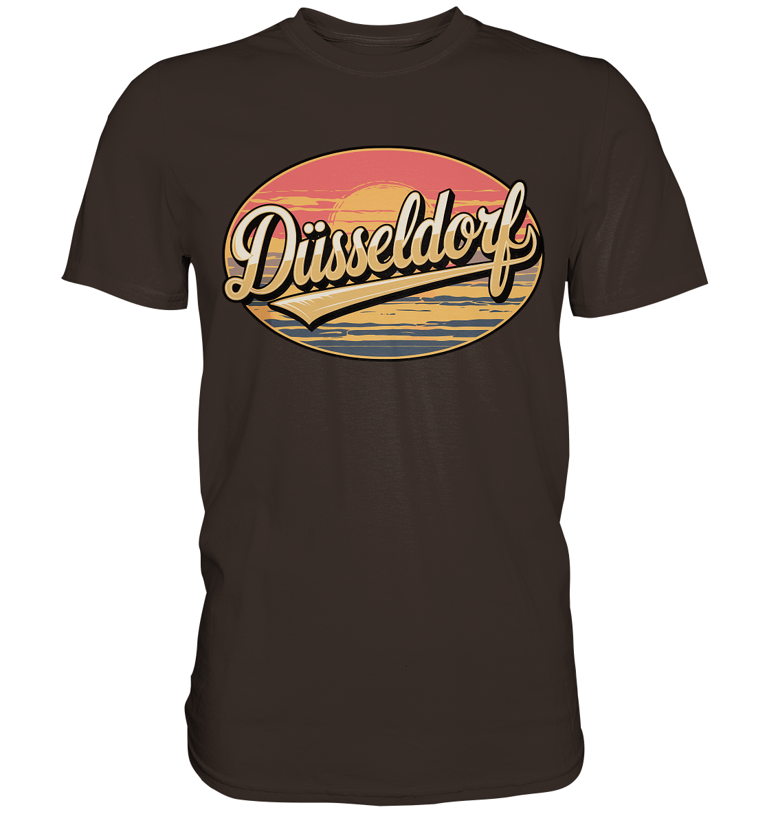 Düsseldorf Logo Retro – Stilvolle Nostalgie trifft modernen Look - Premium Shirt