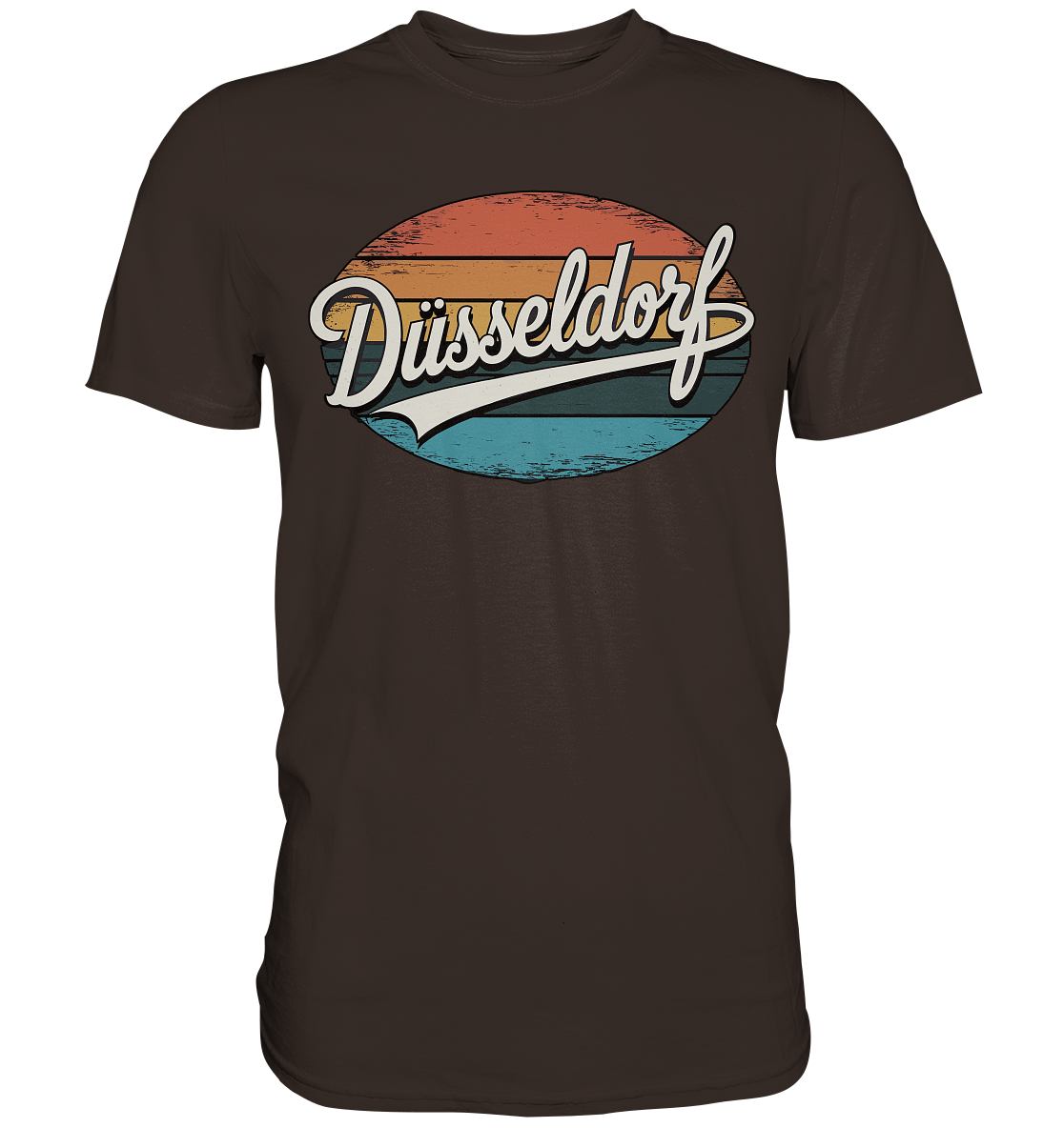 Düsseldorf Logo Retro – Stilvolle Nostalgie trifft modernen Look - Premium Shirt