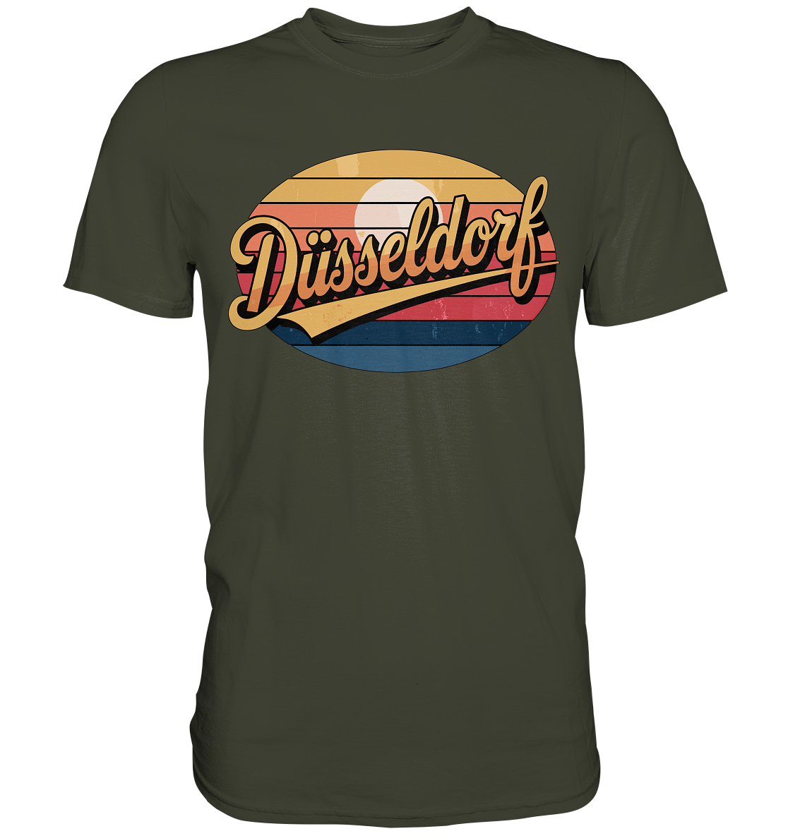 Düsseldorf Logo Retro – Stilvolle Nostalgie trifft modernen Look - Premium Shirt
