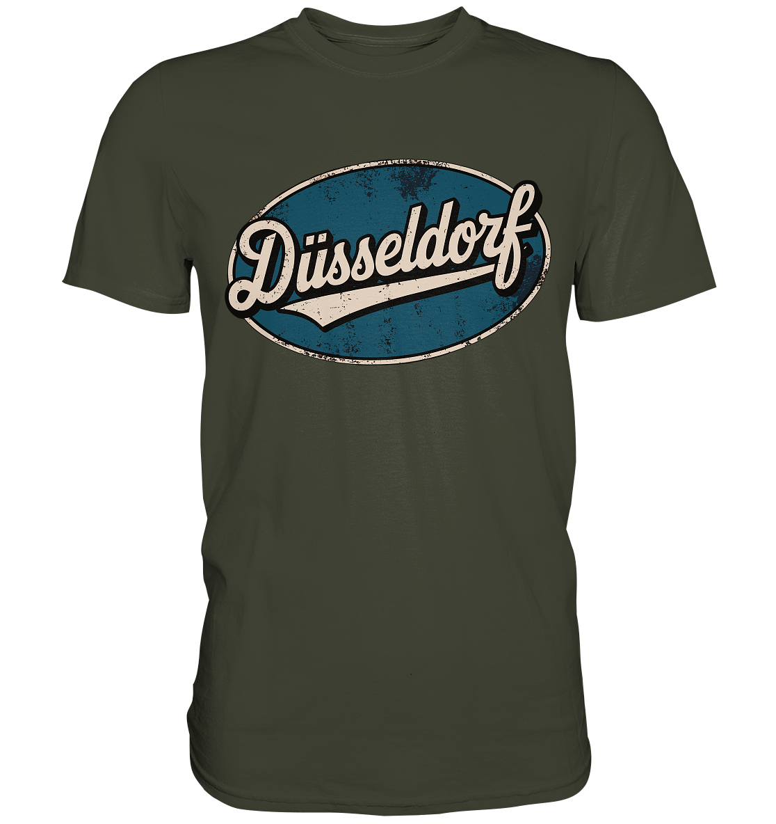 Düsseldorf Logo Retro – Stilvolle Nostalgie trifft modernen Look - Premium Shirt