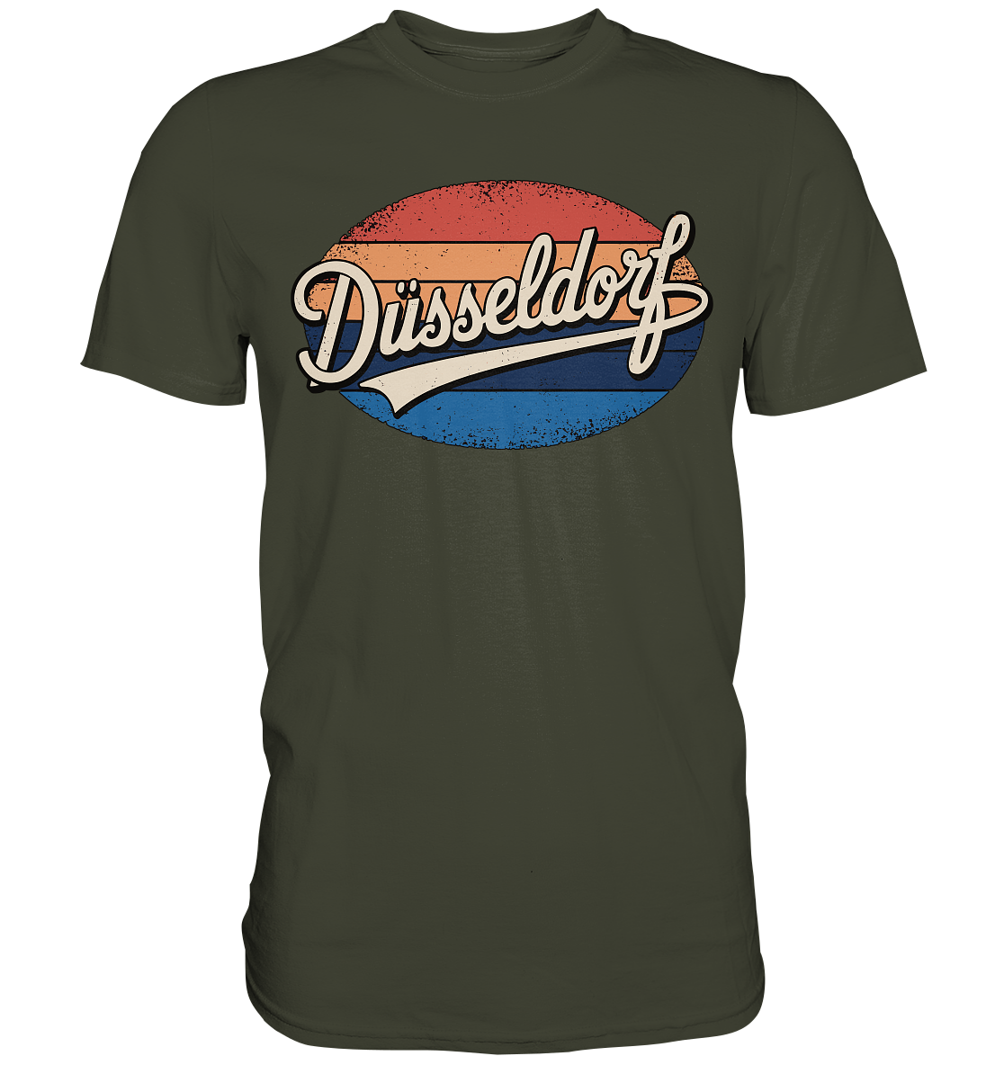 Düsseldorf Logo Retro – Stilvolle Nostalgie trifft modernen Look - Premium Shirt