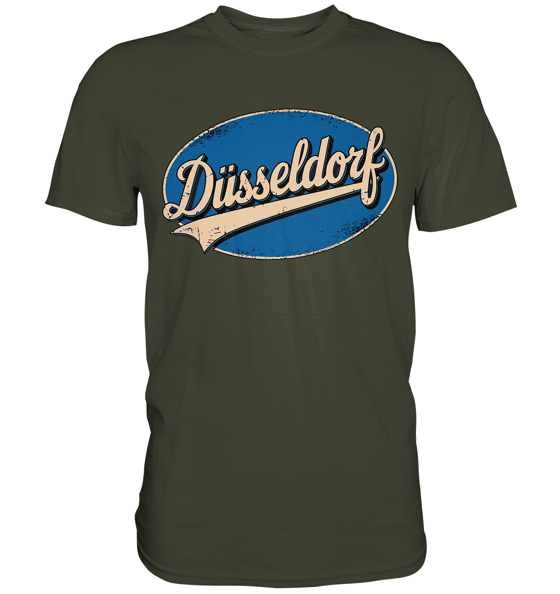 Düsseldorf Logo Retro – Stilvolle Nostalgie trifft modernen Look - Premium Shirt