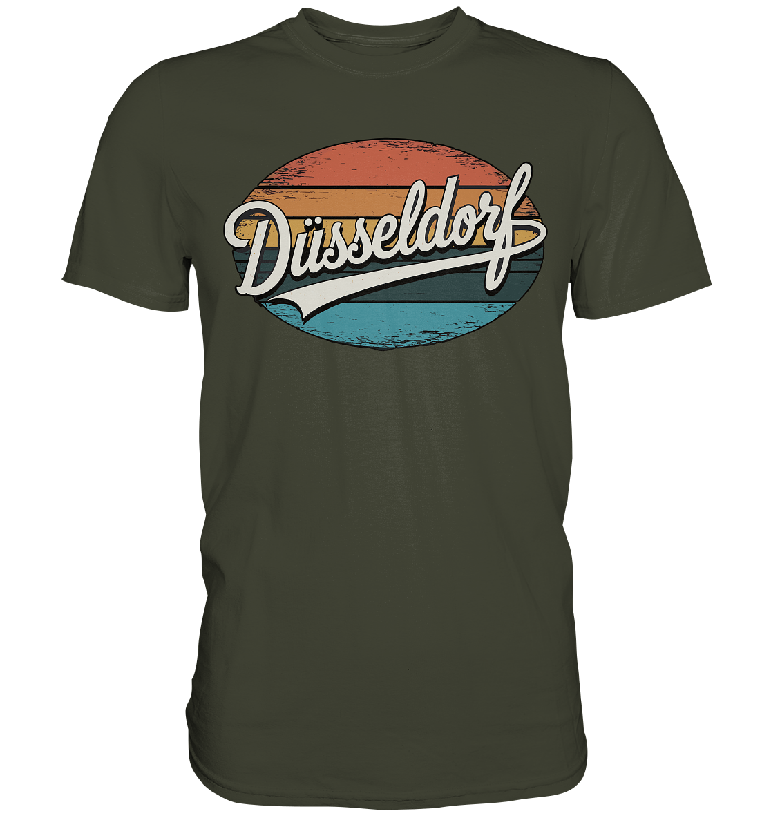 Düsseldorf Logo Retro – Stilvolle Nostalgie trifft modernen Look - Premium Shirt
