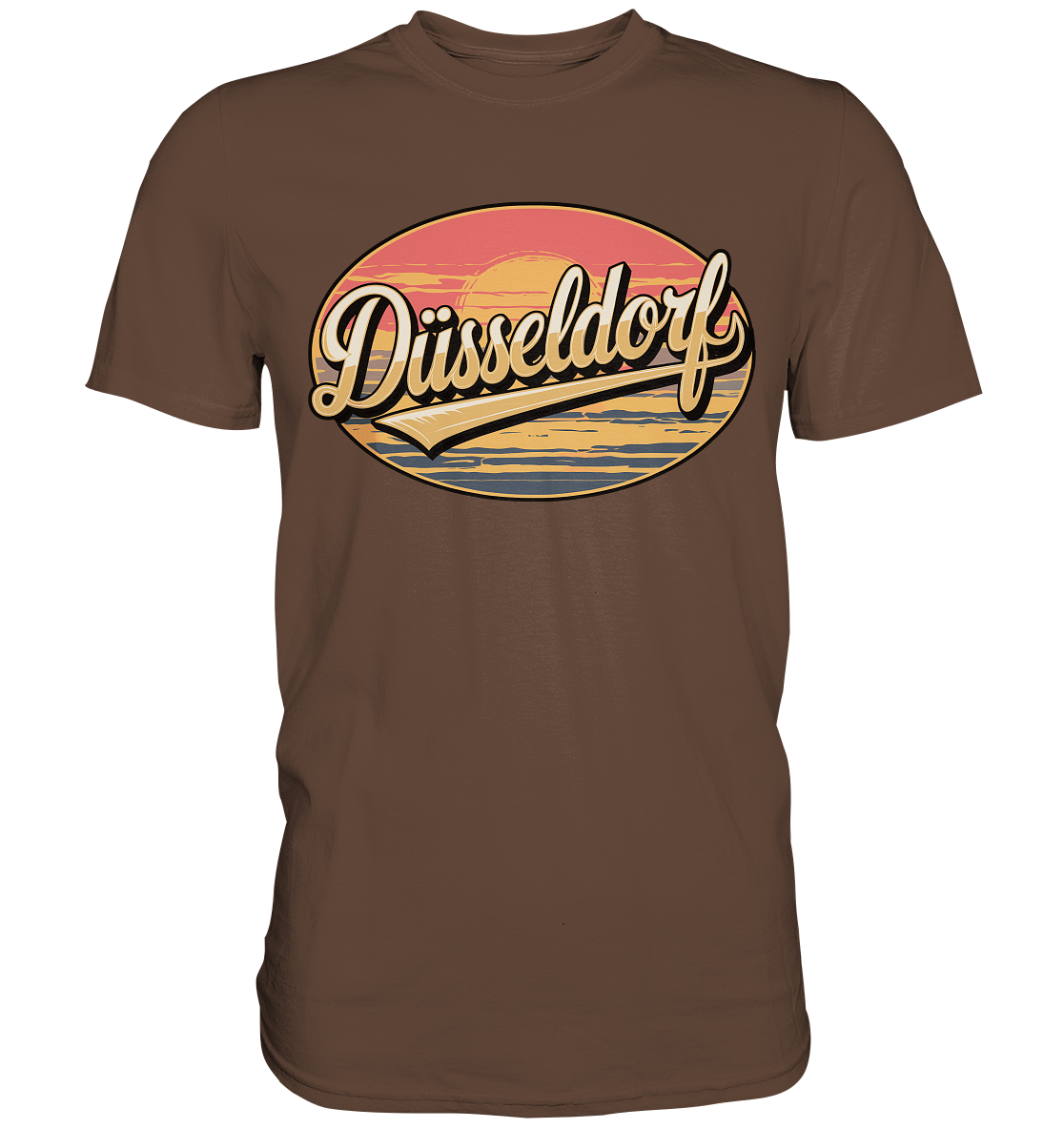 Düsseldorf Logo Retro – Stilvolle Nostalgie trifft modernen Look - Premium Shirt