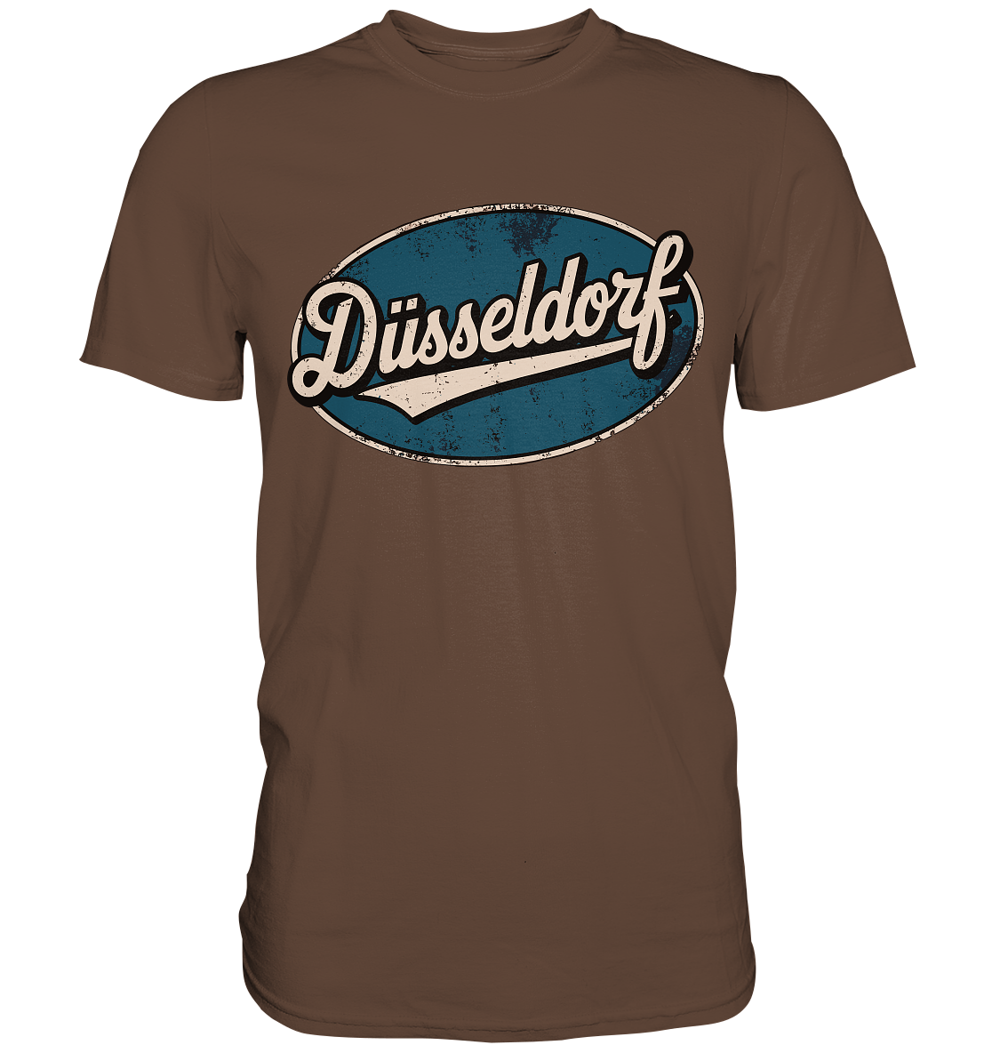 Düsseldorf Logo Retro – Stilvolle Nostalgie trifft modernen Look - Premium Shirt