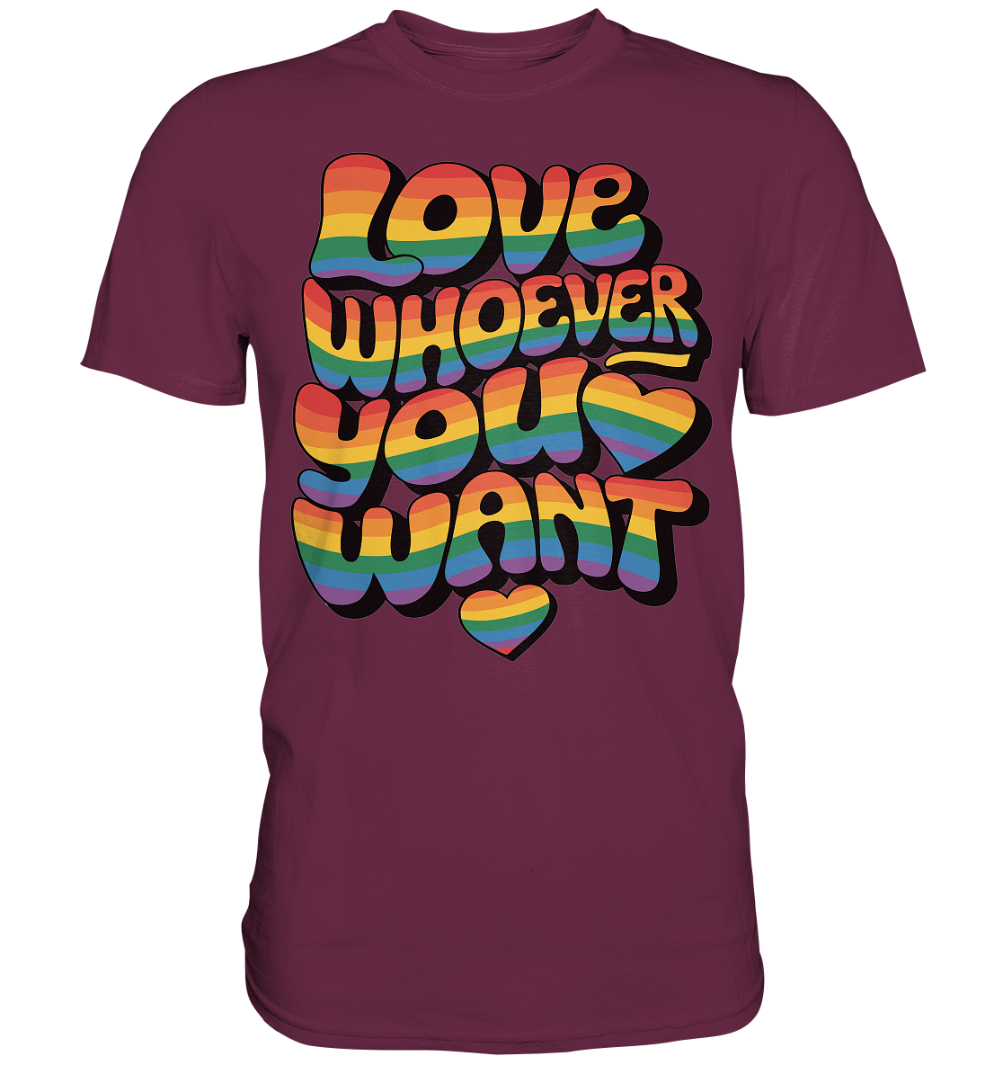"Love whoever you want" – LGBTQ-Design - Premium Shirt