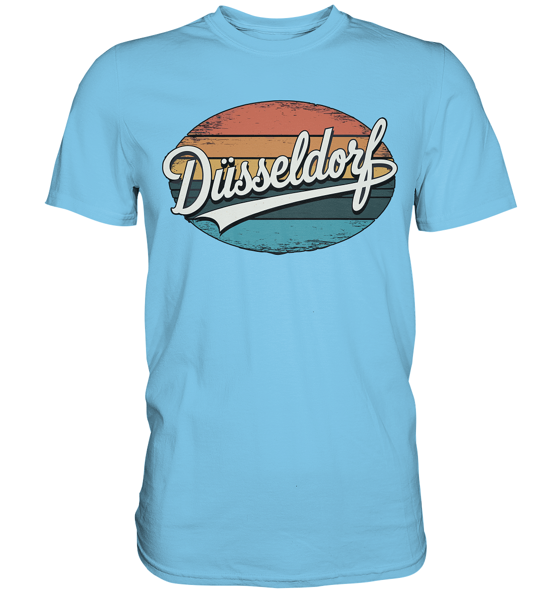 Düsseldorf Logo Retro – Stilvolle Nostalgie trifft modernen Look - Premium Shirt