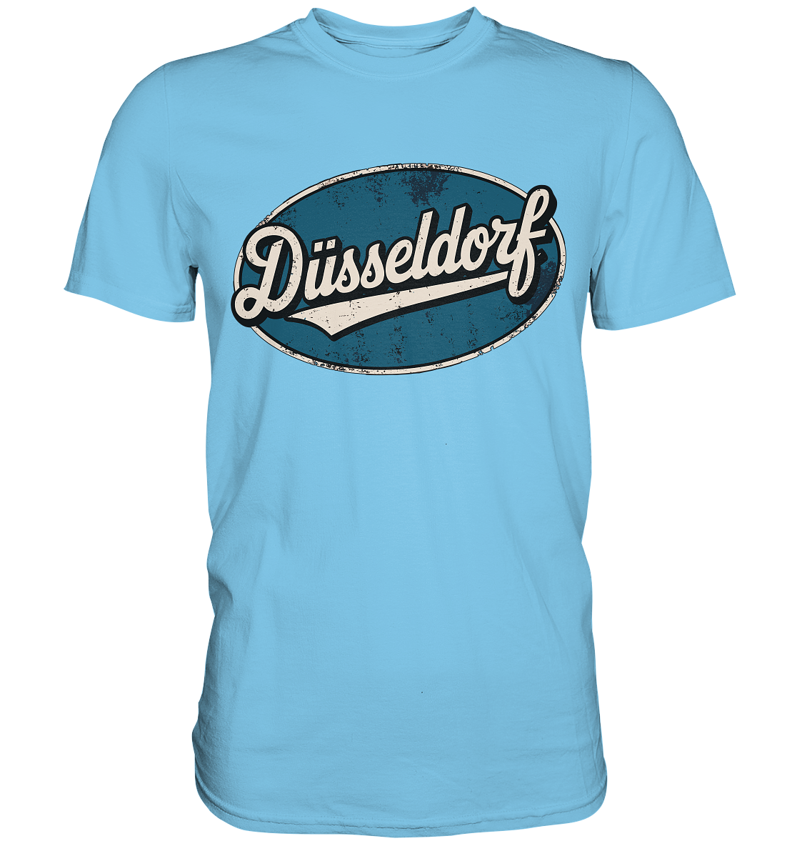 Düsseldorf Logo Retro – Stilvolle Nostalgie trifft modernen Look - Premium Shirt