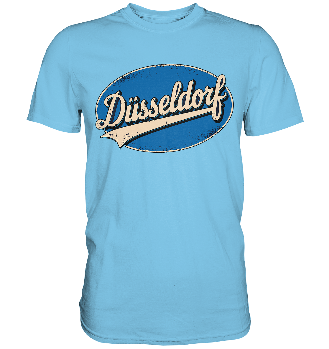 Düsseldorf Logo Retro – Stilvolle Nostalgie trifft modernen Look - Premium Shirt