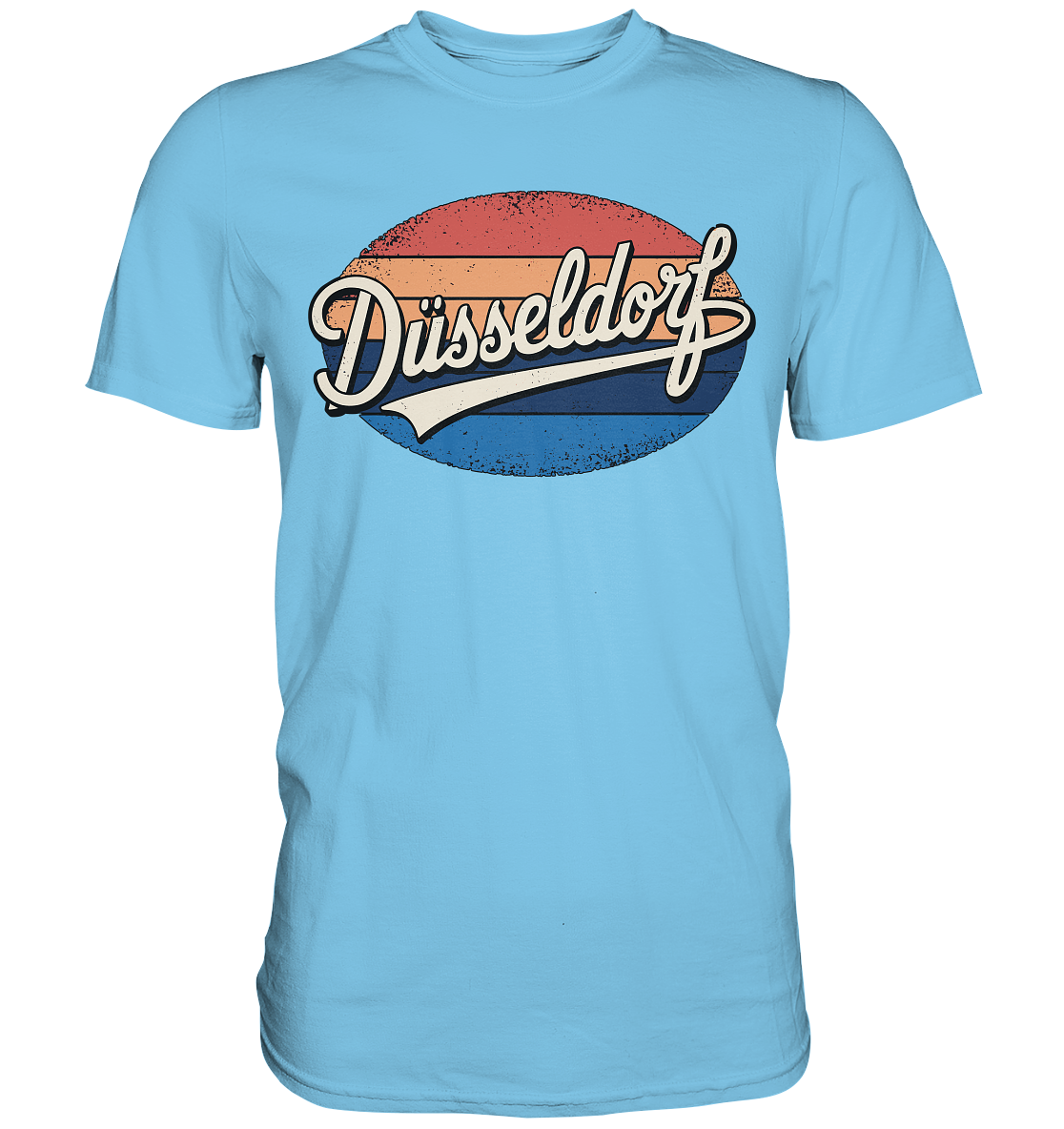 Düsseldorf Logo Retro – Stilvolle Nostalgie trifft modernen Look - Premium Shirt