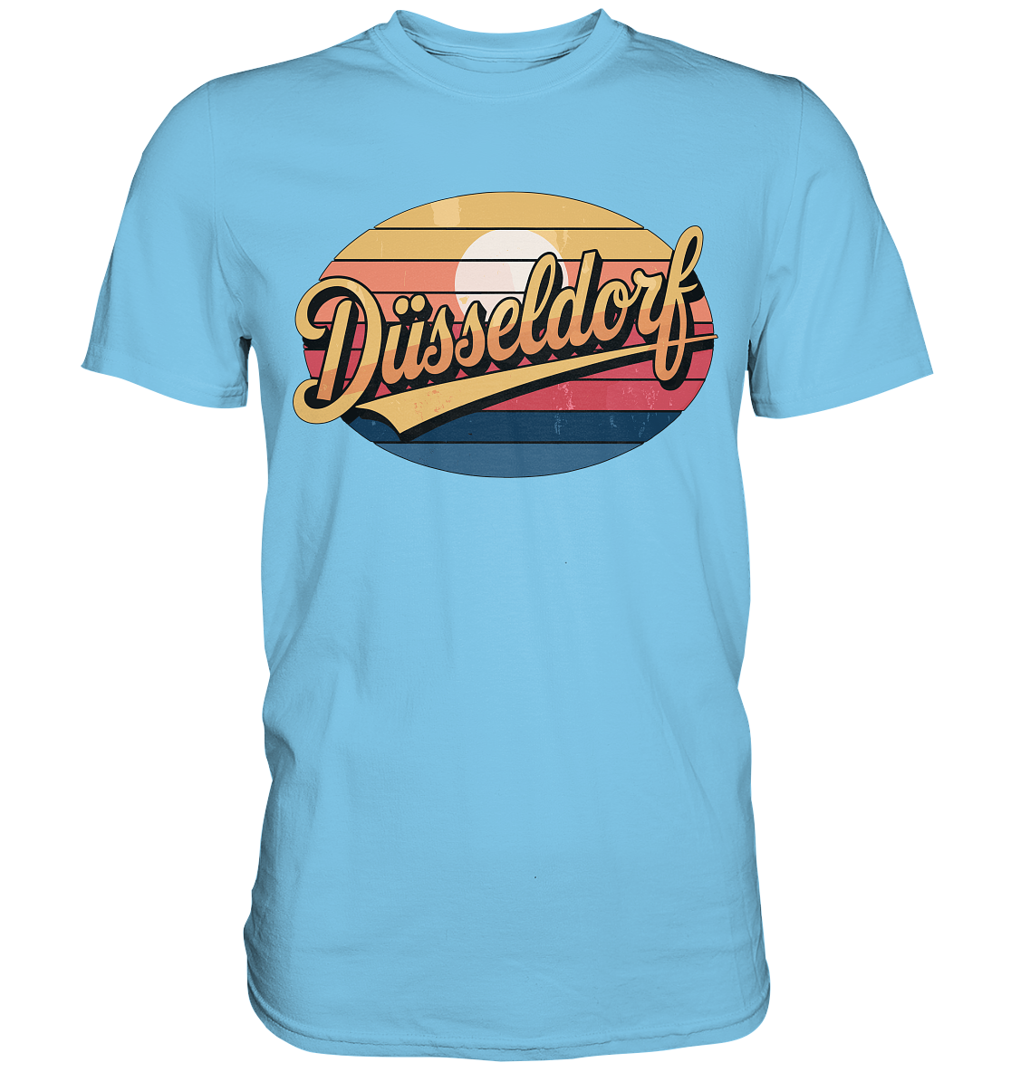 Düsseldorf Logo Retro – Stilvolle Nostalgie trifft modernen Look - Premium Shirt