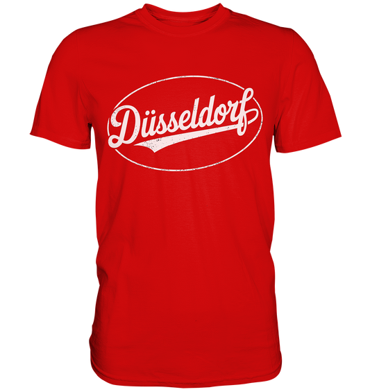 Düsseldorf Logo Retro – Stilvolle Nostalgie trifft modernen Look - Premium Shirt