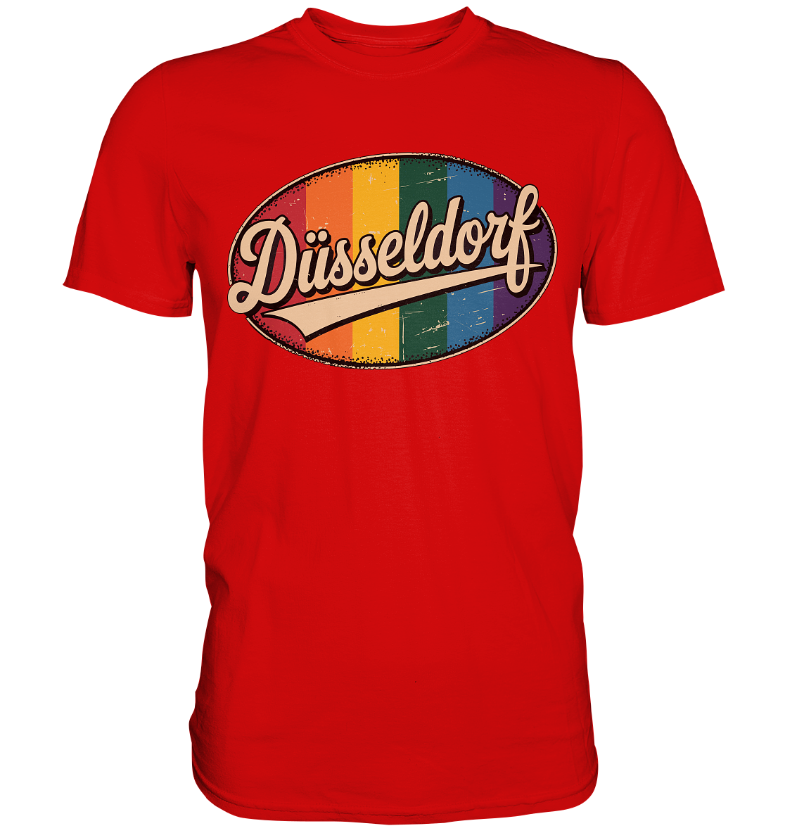 Düsseldorf Logo Retro – LGBTQ Style - Premium Shirt