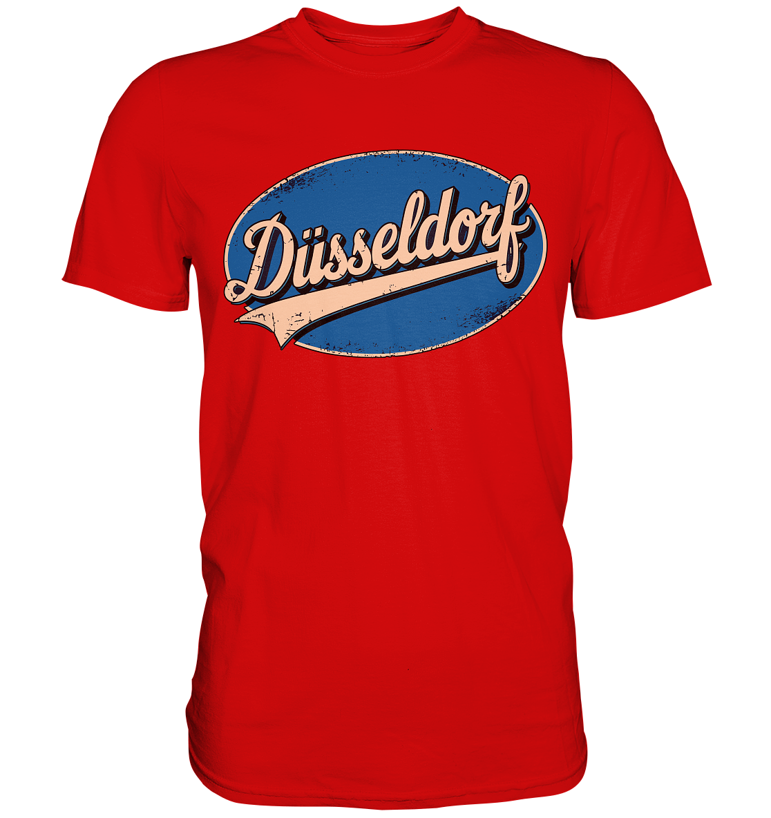 Düsseldorf Logo Retro – Stilvolle Nostalgie trifft modernen Look - Premium Shirt