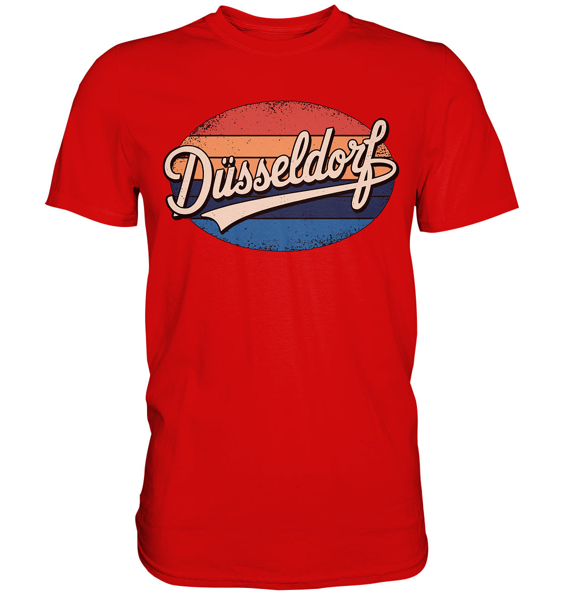 Düsseldorf Logo Retro – Stilvolle Nostalgie trifft modernen Look - Premium Shirt