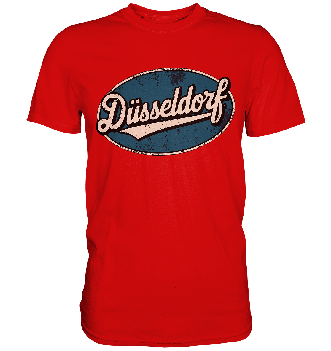 Düsseldorf Logo Retro – Stilvolle Nostalgie trifft modernen Look - Premium Shirt