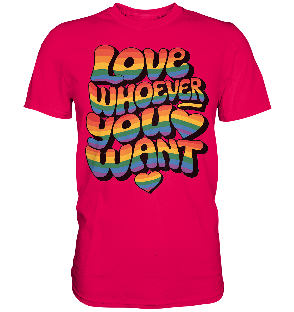 "Love whoever you want" – LGBTQ-Design - Premium Shirt