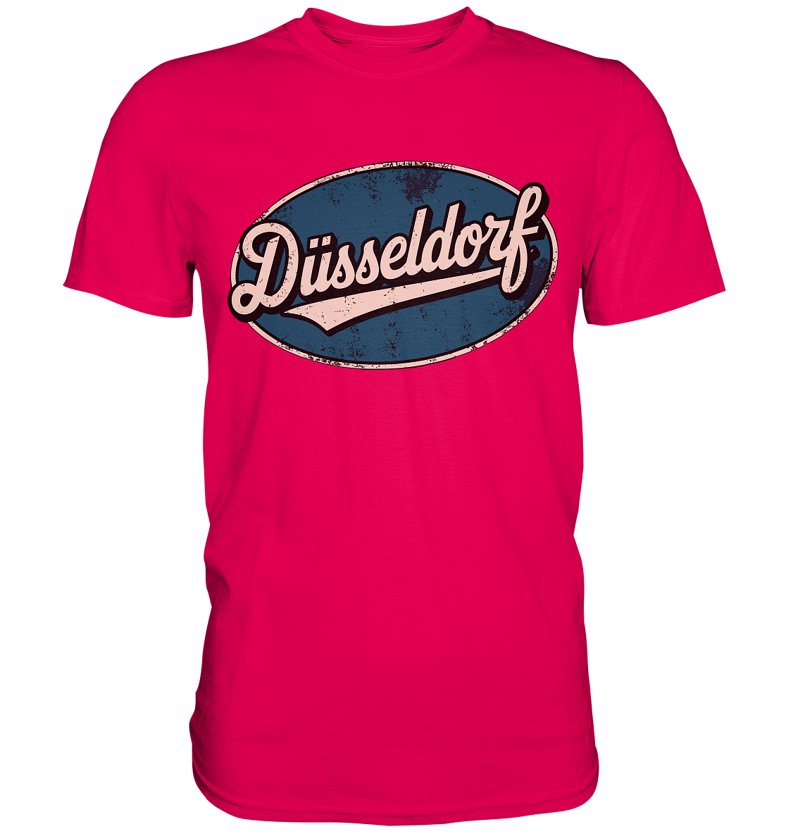 Düsseldorf Logo Retro – Stilvolle Nostalgie trifft modernen Look - Premium Shirt