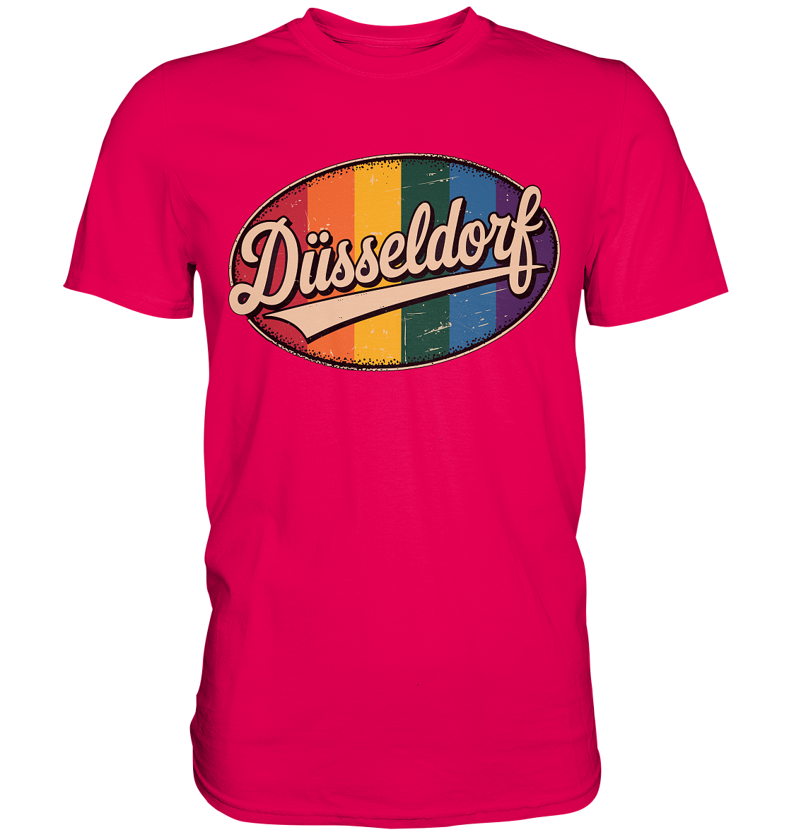 Düsseldorf Logo Retro – LGBTQ Style - Premium Shirt