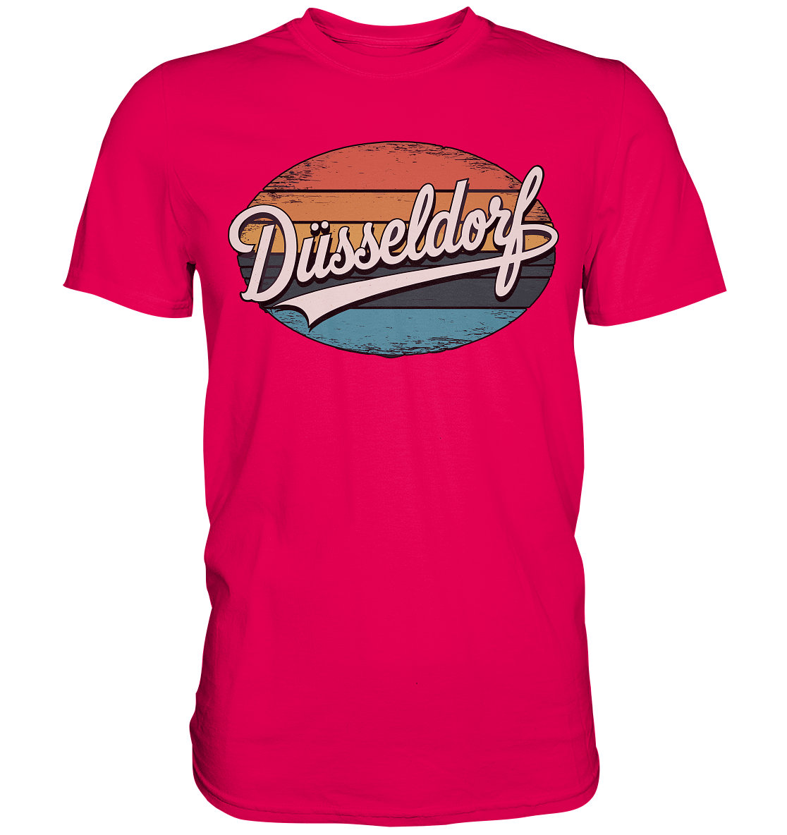 Düsseldorf Logo Retro – Stilvolle Nostalgie trifft modernen Look - Premium Shirt