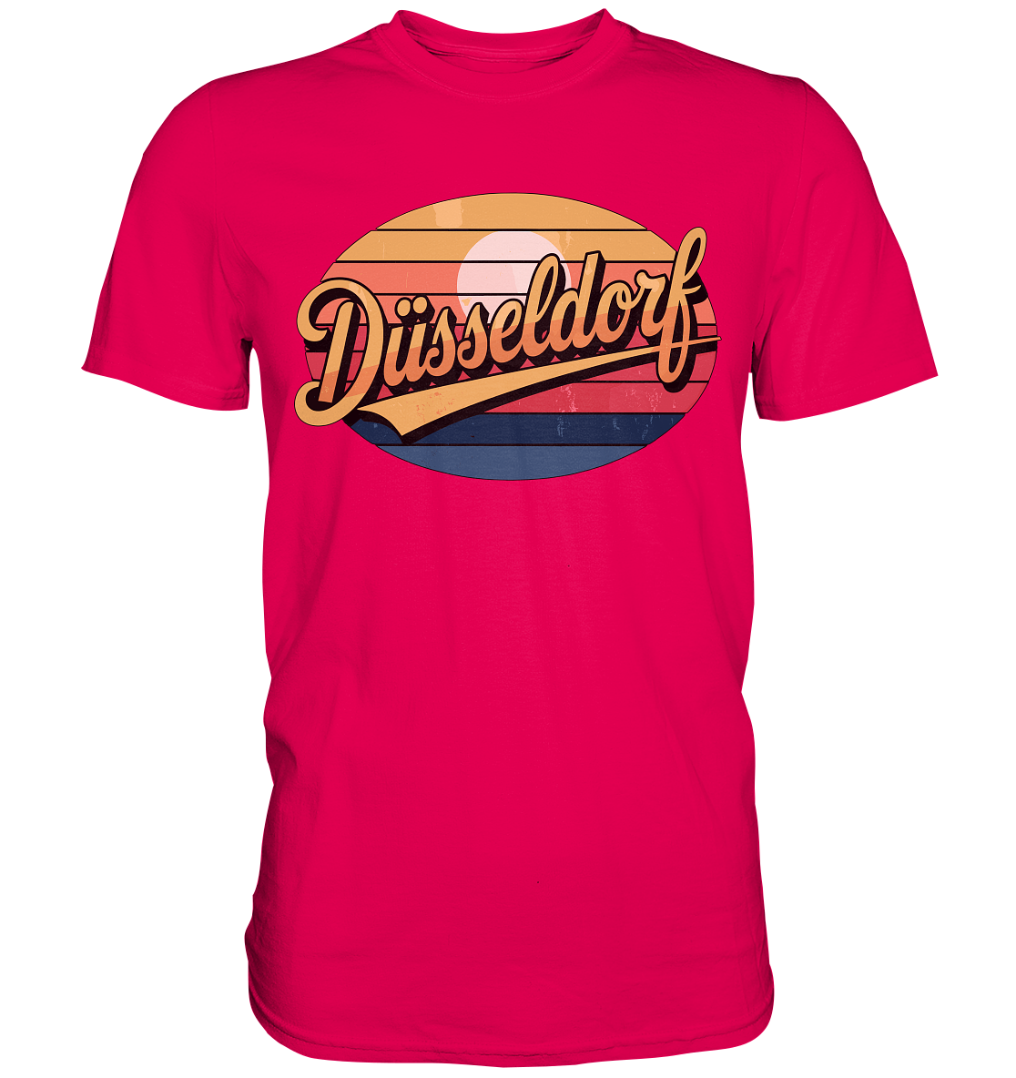 Düsseldorf Logo Retro – Stilvolle Nostalgie trifft modernen Look - Premium Shirt