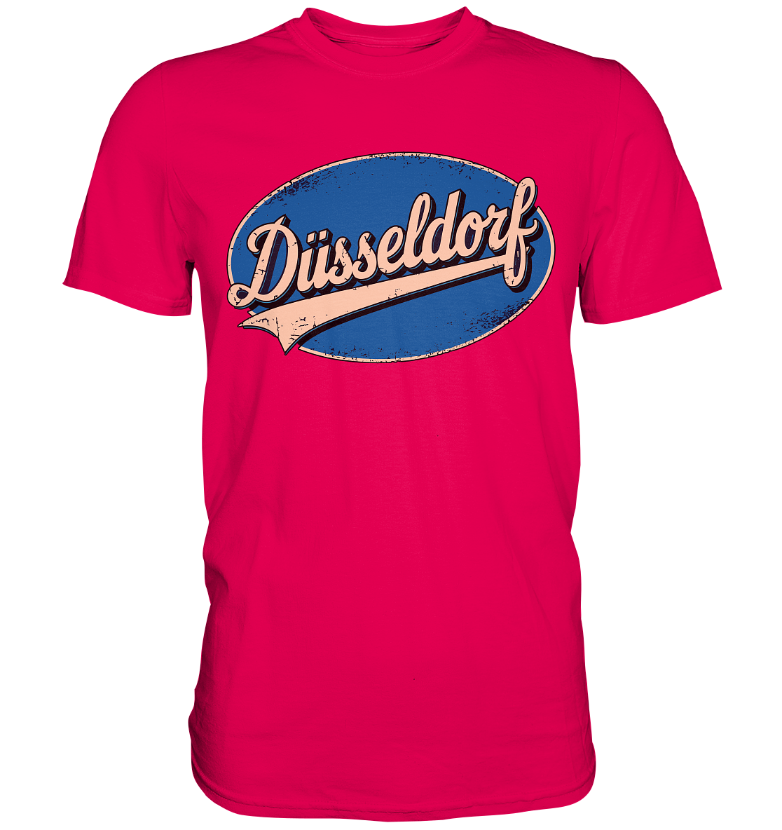 Düsseldorf Logo Retro – Stilvolle Nostalgie trifft modernen Look - Premium Shirt