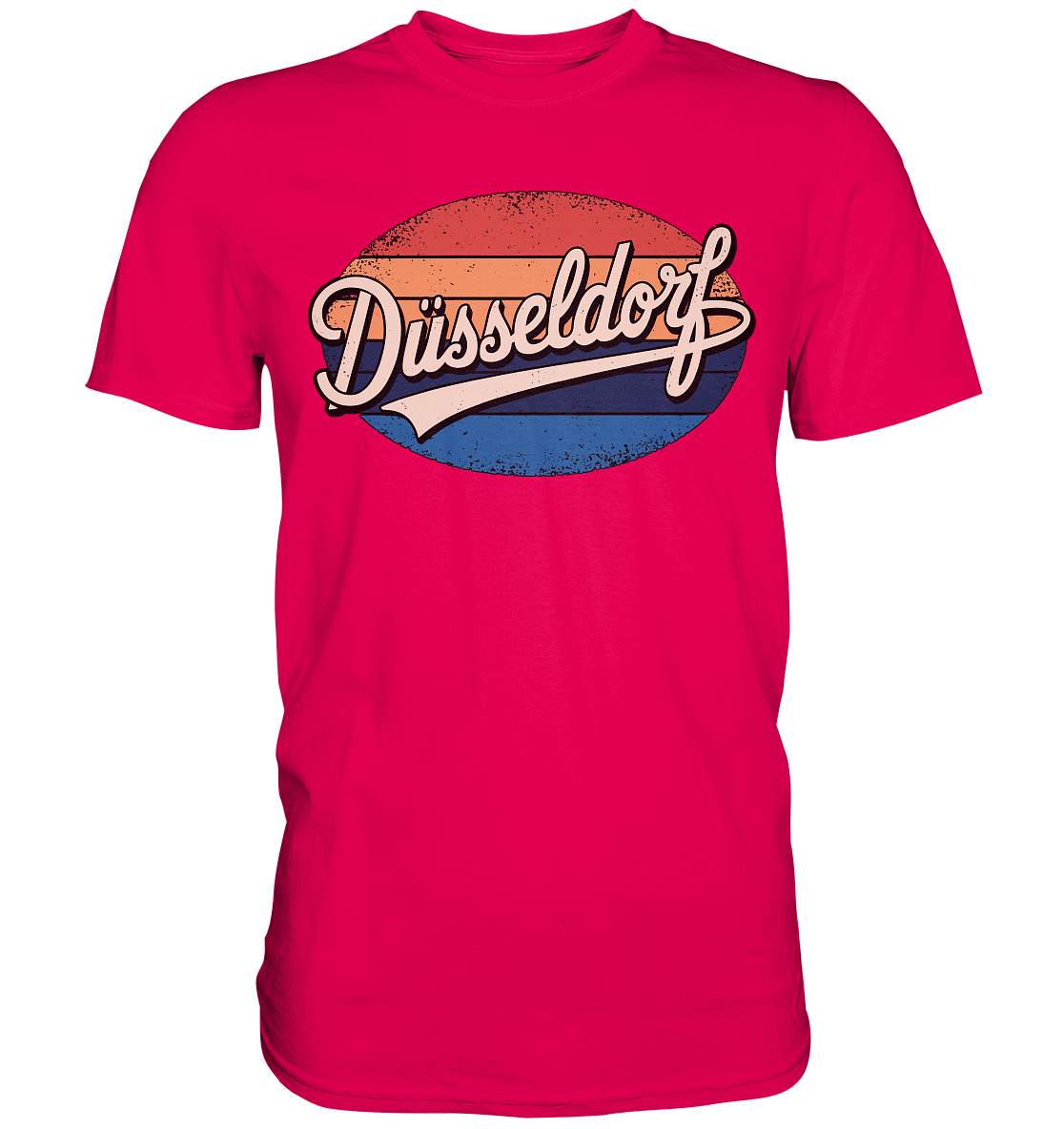 Düsseldorf Logo Retro – Stilvolle Nostalgie trifft modernen Look - Premium Shirt