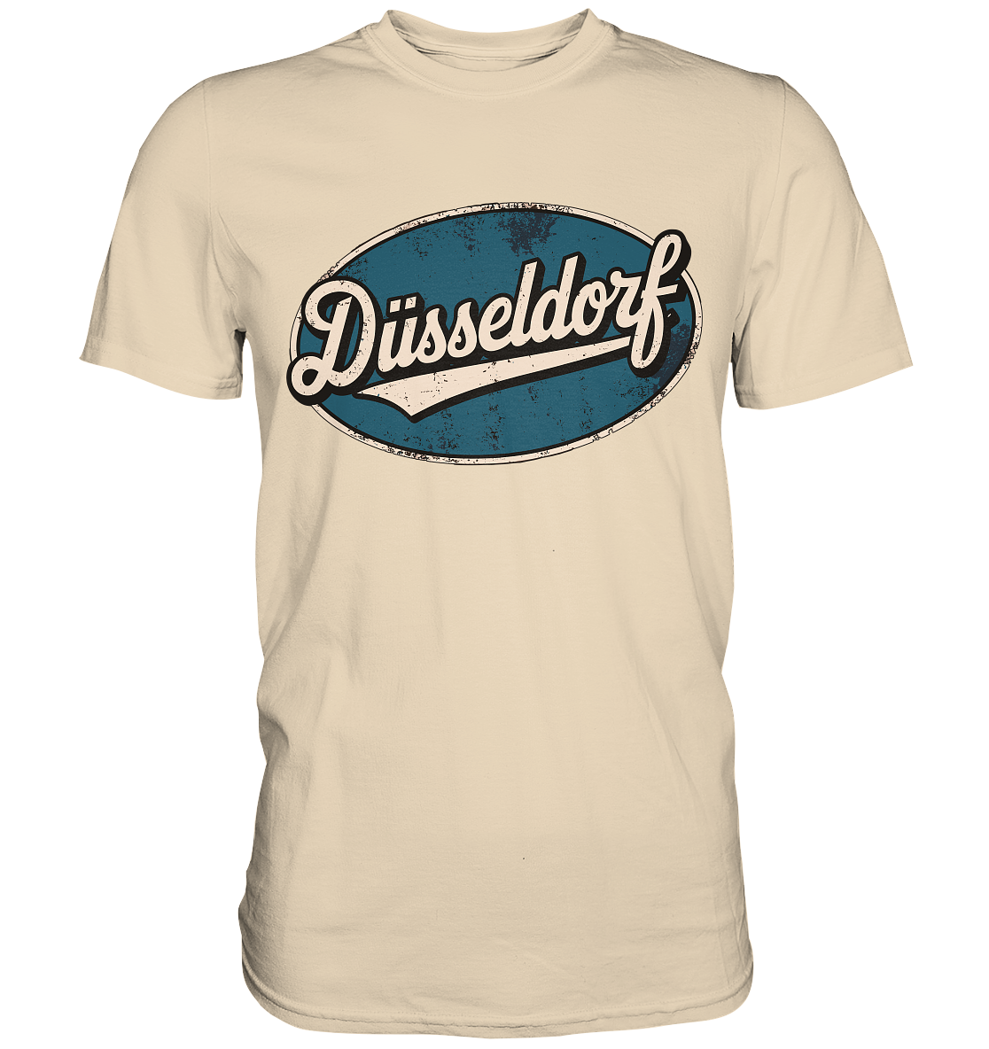 Düsseldorf Logo Retro – Stilvolle Nostalgie trifft modernen Look - Premium Shirt