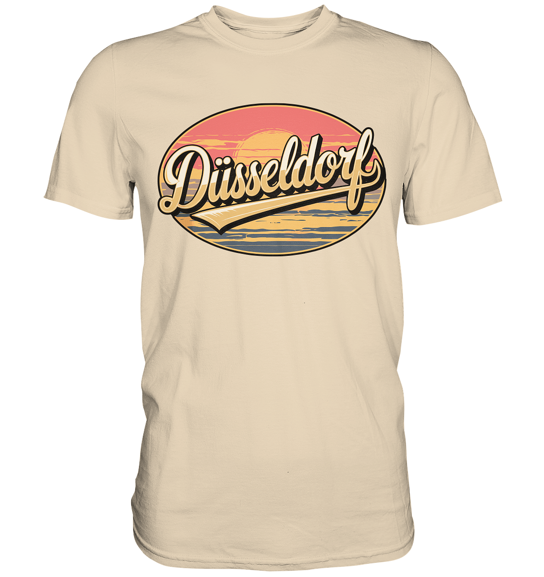 Düsseldorf Logo Retro – Stilvolle Nostalgie trifft modernen Look - Premium Shirt