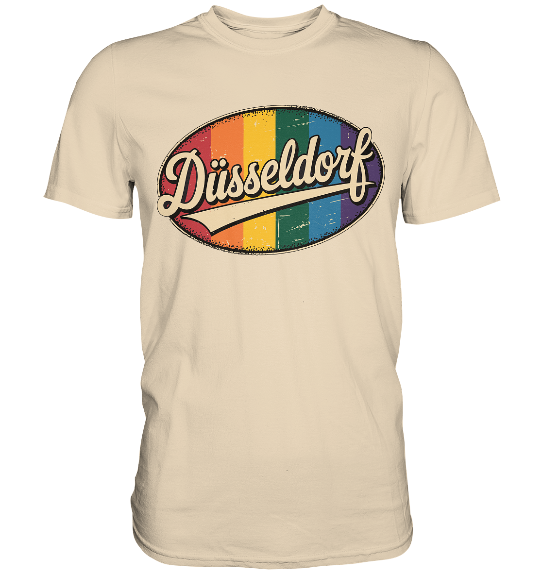 Düsseldorf Logo Retro – LGBTQ Style - Premium Shirt