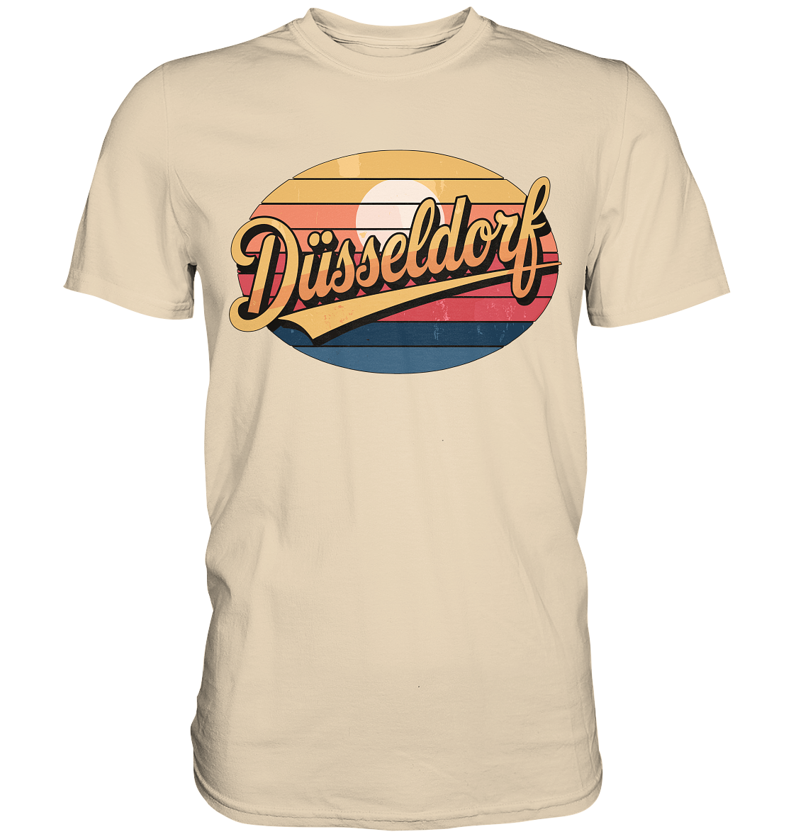 Düsseldorf Logo Retro – Stilvolle Nostalgie trifft modernen Look - Premium Shirt