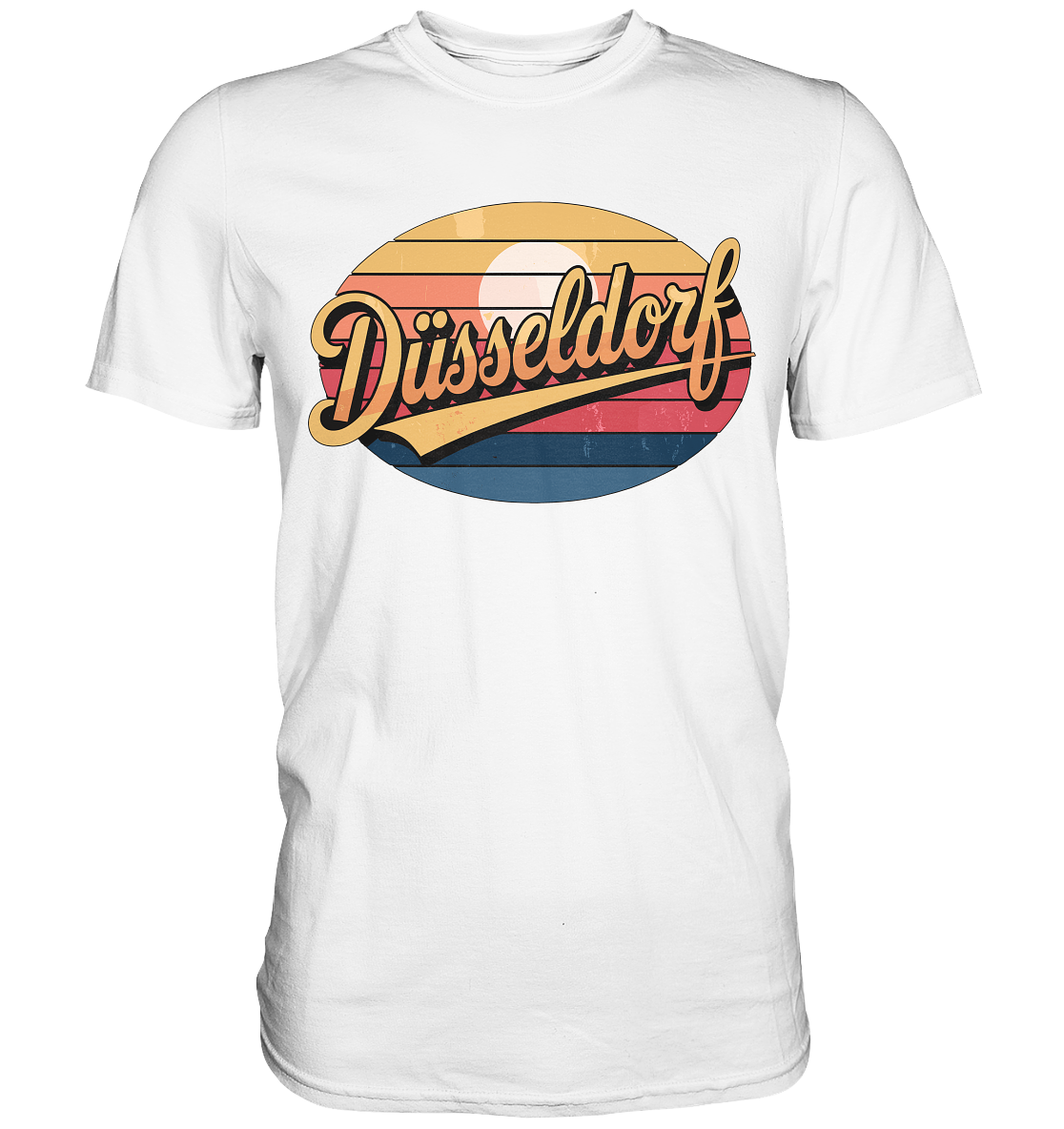 Düsseldorf Logo Retro – Stilvolle Nostalgie trifft modernen Look - Premium Shirt