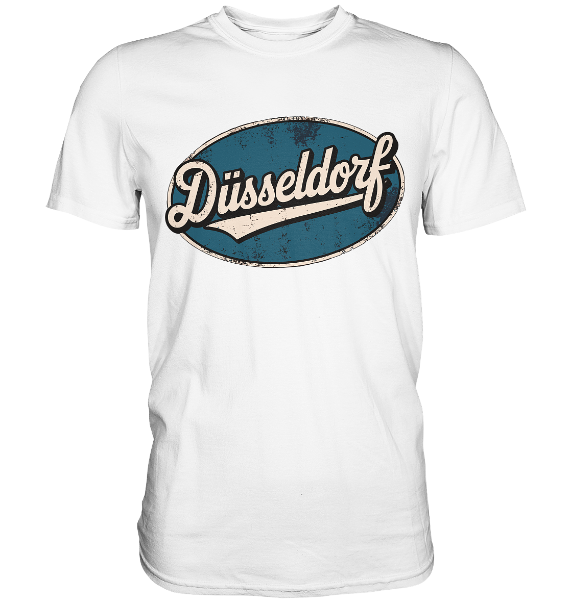 Düsseldorf Logo Retro – Stilvolle Nostalgie trifft modernen Look - Premium Shirt