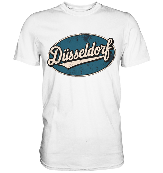 Düsseldorf Logo Retro – Stilvolle Nostalgie trifft modernen Look - Premium Shirt