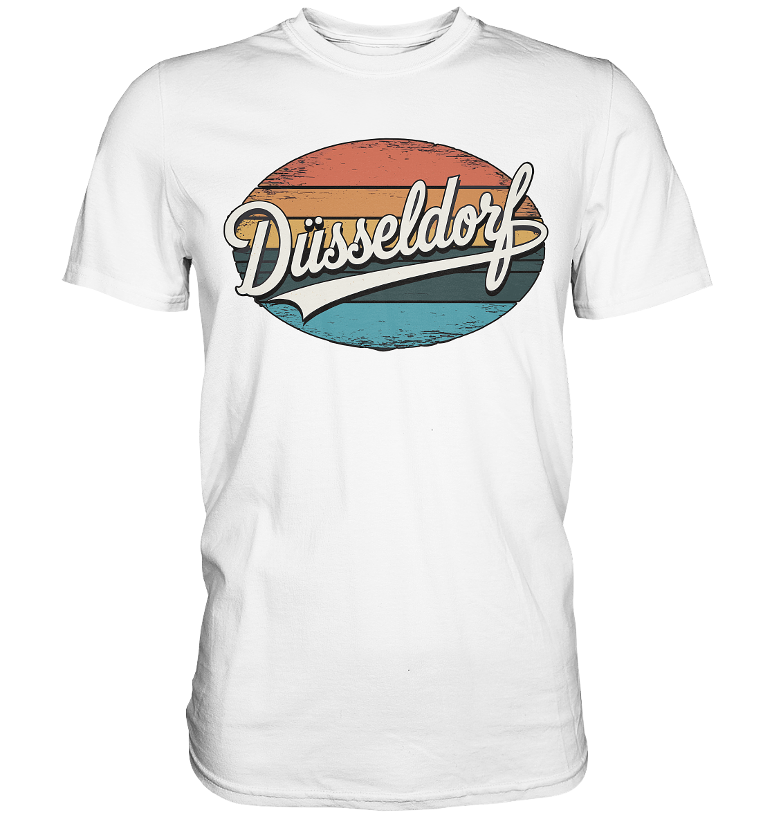 Düsseldorf Logo Retro – Stilvolle Nostalgie trifft modernen Look - Premium Shirt