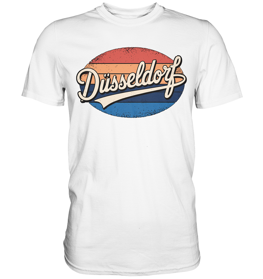 Düsseldorf Logo Retro – Stilvolle Nostalgie trifft modernen Look - Premium Shirt